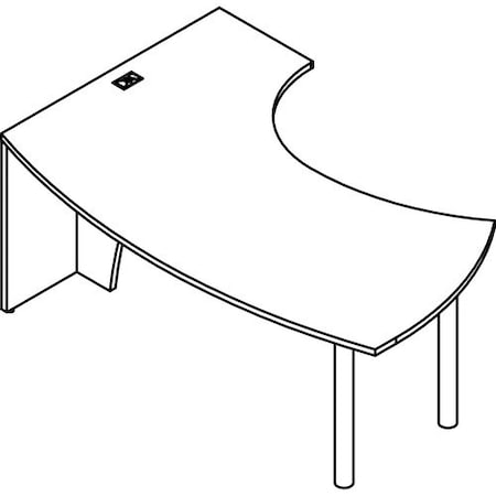 Groupe Lacasse Table, Left Ellipse, 72inWx48inDx29-3/8inH, Niagara LASM1NQSCT7218A